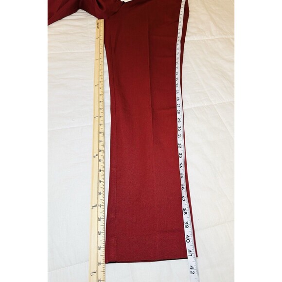 41Hawthorn Merlot Red Adjustable Hem Straight Leg Pants Women's SIZE 14 NWT - Picture 12 of 13